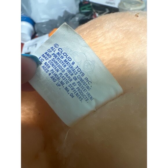 Vintage Cloud 9 Fluffy Fat Pig Pink stuffed animal plush toy - Picture 5 of 6